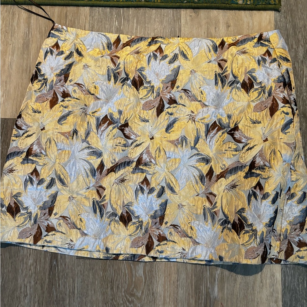 Reformation brocade mini skirt, size 12